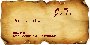 Juszt Tibor névjegykártya