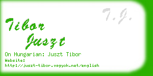 tibor juszt business card